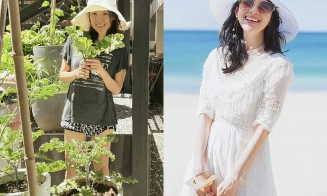 Hoa đán khoe ảnh đi trồng rau, dân mạng chỉ chú ý đến chiếc quần đùi cô mặc