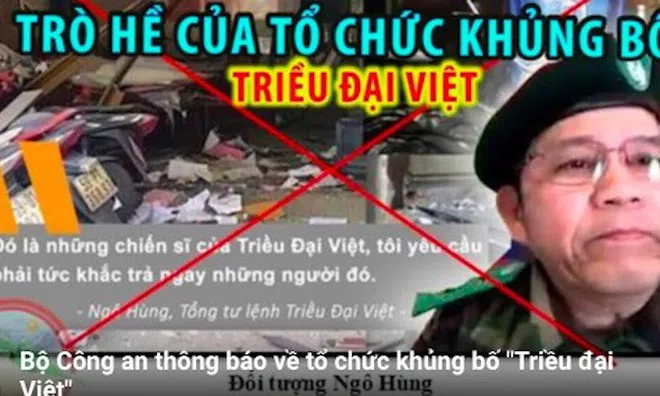 Bộ Công an thông báo về tổ chức khủng bố nguy hiểm 'Triều đại Việt'