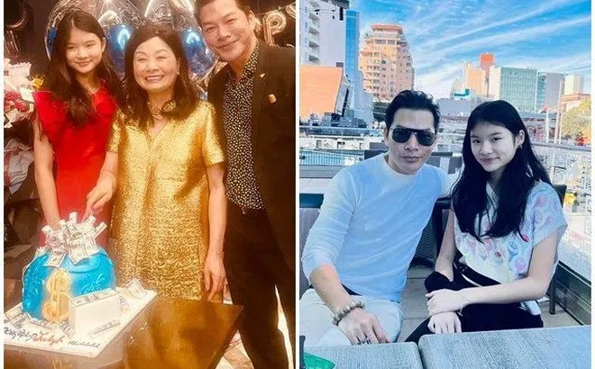 Trần Bảo Sơn mừng sinh nhật con gái Trương Ngọc Ánh sang chảnh bằng xấp tiền đôla