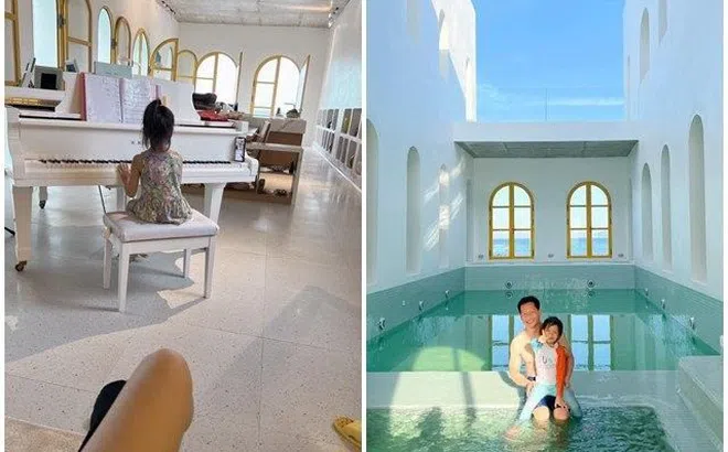 Con gái Phan Như Thảo - Đức An U60 chơi đàn sang chảnh trong biệt thự 800m2 ven biển
