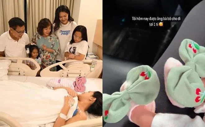 Phạm Quỳnh Anh và bạn trai đưa con gái mới sinh đi chơi, nói thời điểm sẽ công khai diện mạo bé