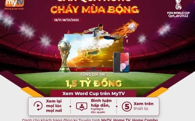 Khởi tranh World Cup 2022, MyTV tung ưu đãi “Săn quà nóng - Cháy mùa bóng”