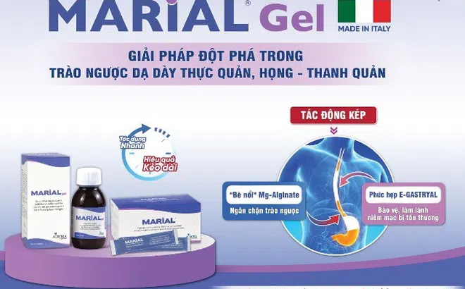 Marial Gel - Trợ thủ đắc lực cho người bệnh trào ngược dạ dày thực quản và trào ngược họng thanh quản (GERD và LPR)
