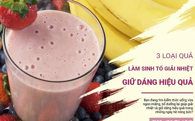 Sinh tố 3 loại quả: bí quyết dưỡng da, giảm cân