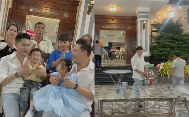 Thanh Đoàn làm sinh nhật cho ba mẹ tại biệt thự tiền tỷ, "rể quý" Hà Trí Quang chăm chút từng chiếc ghế