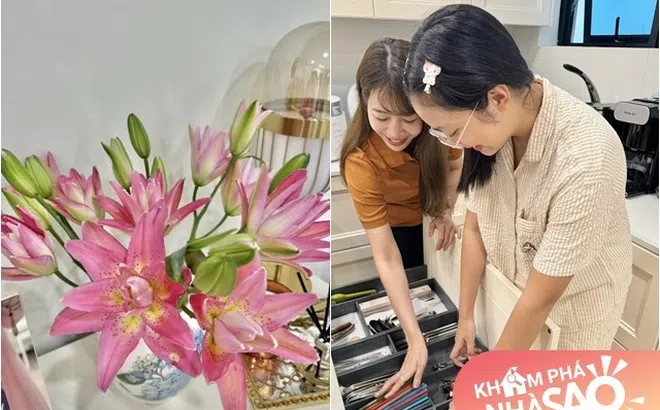 BTV Diệp Chi khoe ngôi nhà đầy hoa thơm, chia sẻ mẹo nhỏ để căn bếp luôn gọn sạch