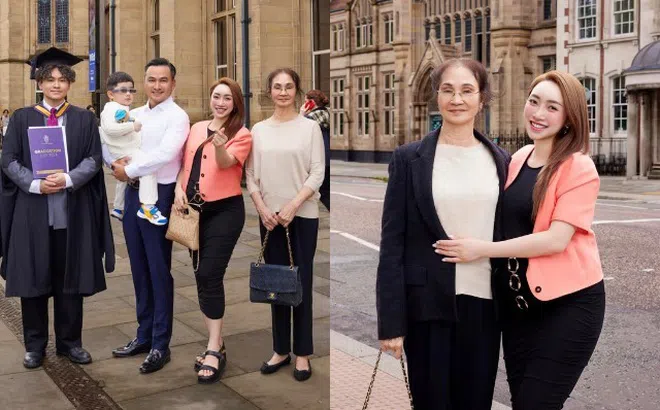 Mẹ chồng gần 80 tuổi thân thiết Lý Thùy Chang, "mừng ra mặt" vì nàng dâu thứ 3 yêu thương con riêng của Chi Bảo