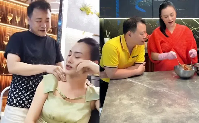 Phương Oanh được Shark Bình "hầu hạ" chuẩn bà hoàng: Bóp vai, phụ bếp không thiếu việc nào