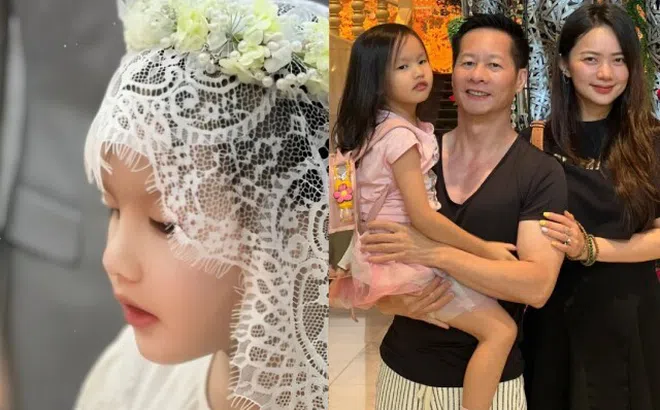 Con gái Phan Như Thảo xinh đẹp như thiên thần trong lễ rửa tội, tự quyết định vào đạo của bố đại gia