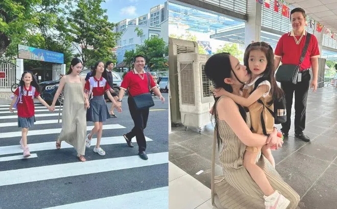 Sau nỗi đau mất quý tử, Đoàn Di Băng lộ diện đưa 3 con gái đi học, sức yếu nhưng cố thực hiện lời hứa