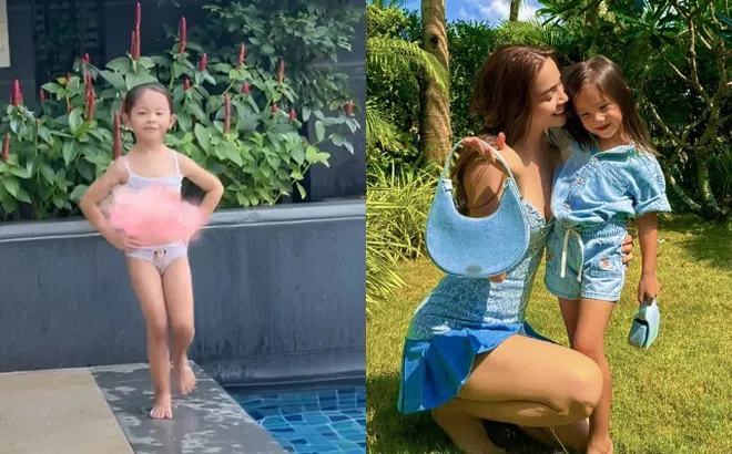 Lisa diện đồ tắm catwalk điêu luyện, ra dáng hoa hậu tương lai, Hồ Ngọc Hà tự hào thừa nhận "con hơn mẹ"