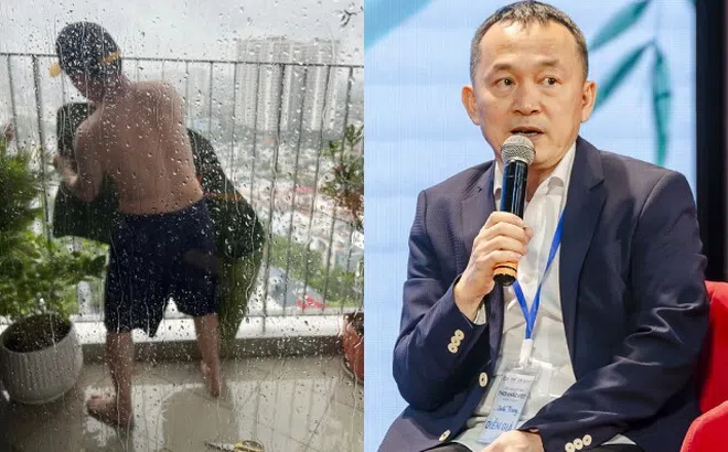 Sao Việt thiệt hại vì siêu bão Yagi: Quốc Trung chồng cũ Thanh Lam oằn mình giữ cửa kính nhà 3 mặt tiền