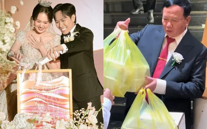 Ba ruột Anh Đức mang đồ ăn còn lại từ đám cưới của con trai về, nhận nhiều lời bình luận của cư dân mạng