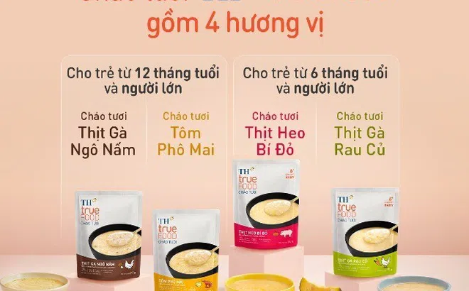 Cháo tươi TH true FOOD - Hợp khẩu vị trẻ em, ngon lành như mẹ tự nấu tại nhà