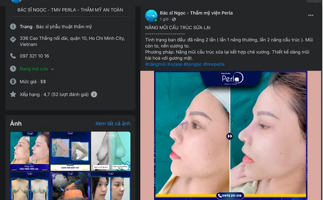 Xử phạt chủ thẩm mỹ viện Perla, tước giấy phép hoạt động 3 tháng