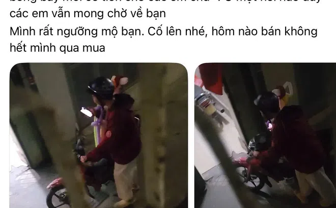 Câu chuyện xúc động phía sau khoảnh khắc nam sinh bán bóng bay viral trên mạng