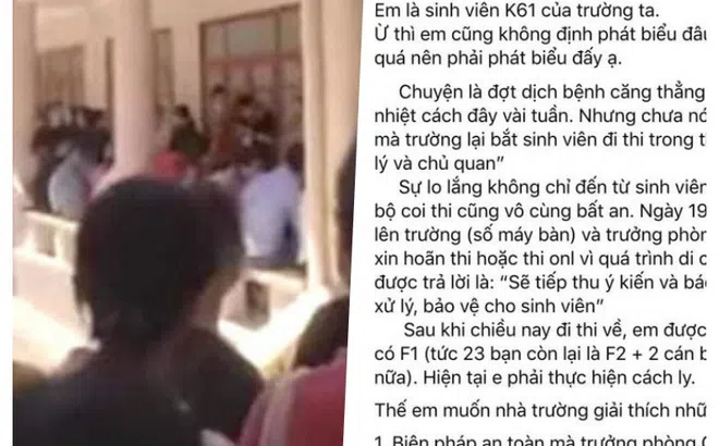 Xôn xao thông tin tổ chức hàng trăm học sinh thi giữa đại dịch, ĐH Vinh nói gì?