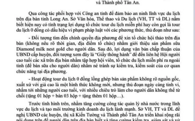 Cảnh báo sử dụng “tour du lịch 0 đồng”