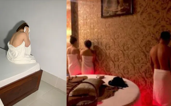 Bắt quả tang 4 nữ nhân viên không mặc đồ đang phục vụ khách: Lộ diện tú ông thuê cả căn nhà tổ chức dịch vụ massage trá hình