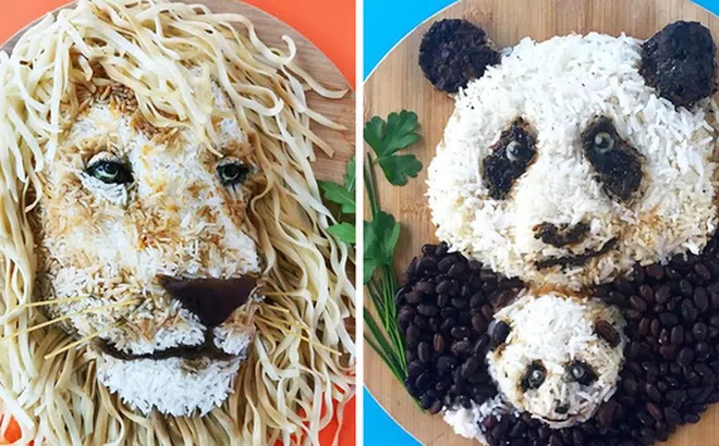 Mẹ 2 con sở hữu "siêu năng lực" biến đĩa cơm hàng ngày thành "vườn bách thú" khiến nhiều người trầm trồ